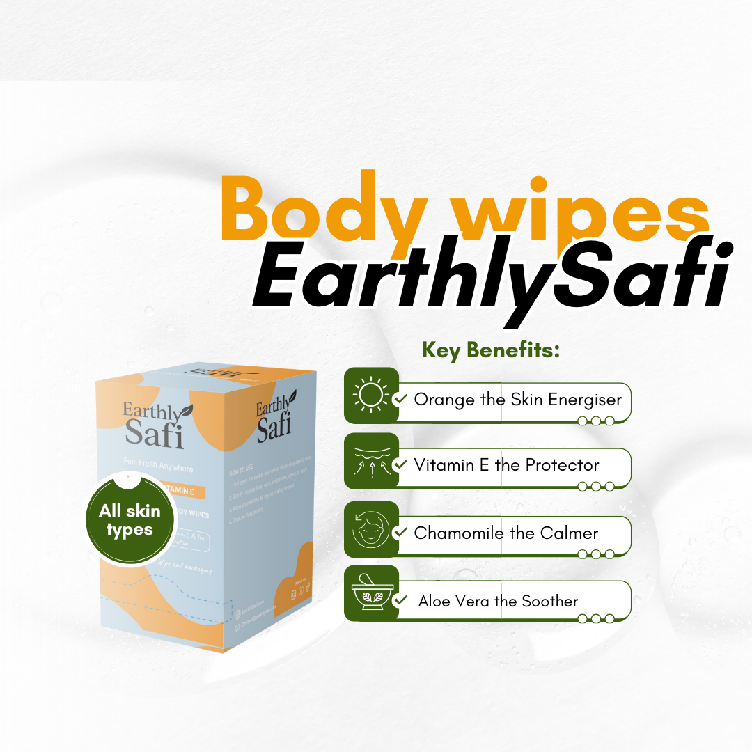 Orange & Vit E Body wipes - 25 Body wipes