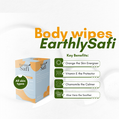 body wipes by EarthlySafi in recyclable packaging