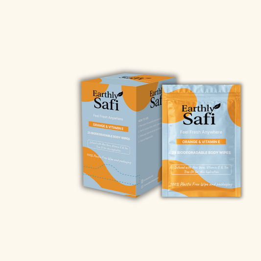 Orange & Vit E Body wipes - 25 Body wipes